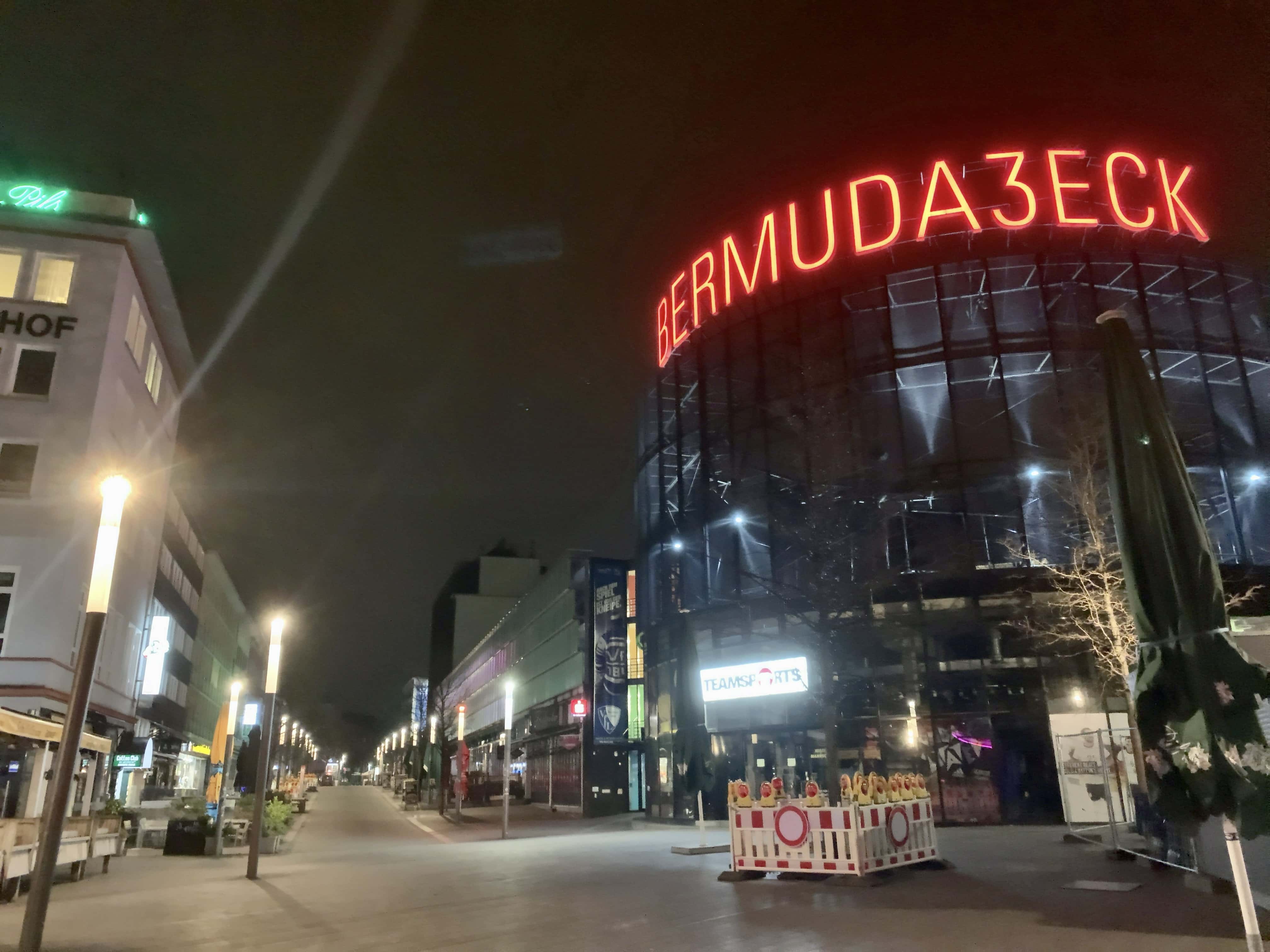 Bermuda3eck Bochum bei Nacht