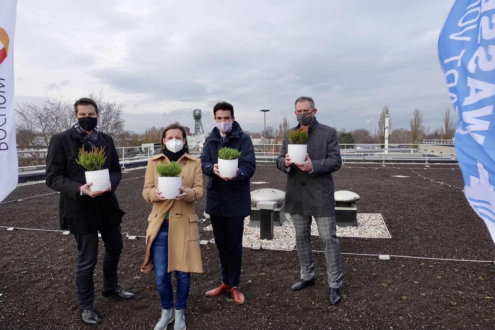 Dachbegrünung Betriebshof Stadtwerke Bochum in Hamme (Projekt "Klimaresiliente Region" der Ruhrkonferenz)