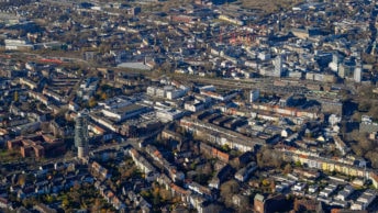 Luftaufnahme der Innenstadt von Bochum