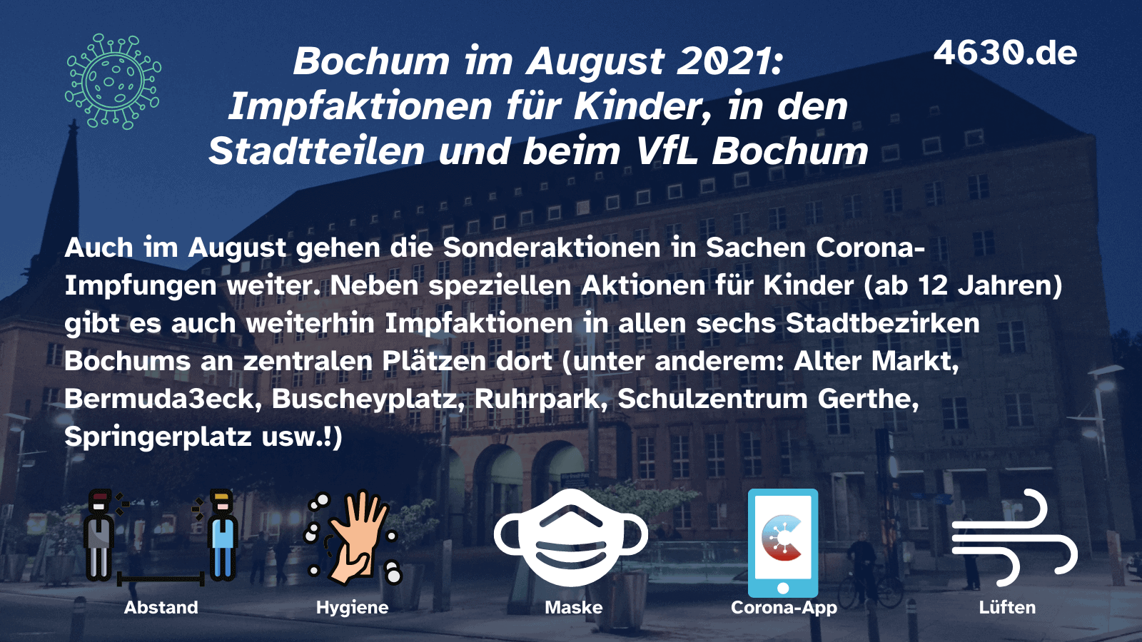 Impfaktionen in Bochum (im August 2021)