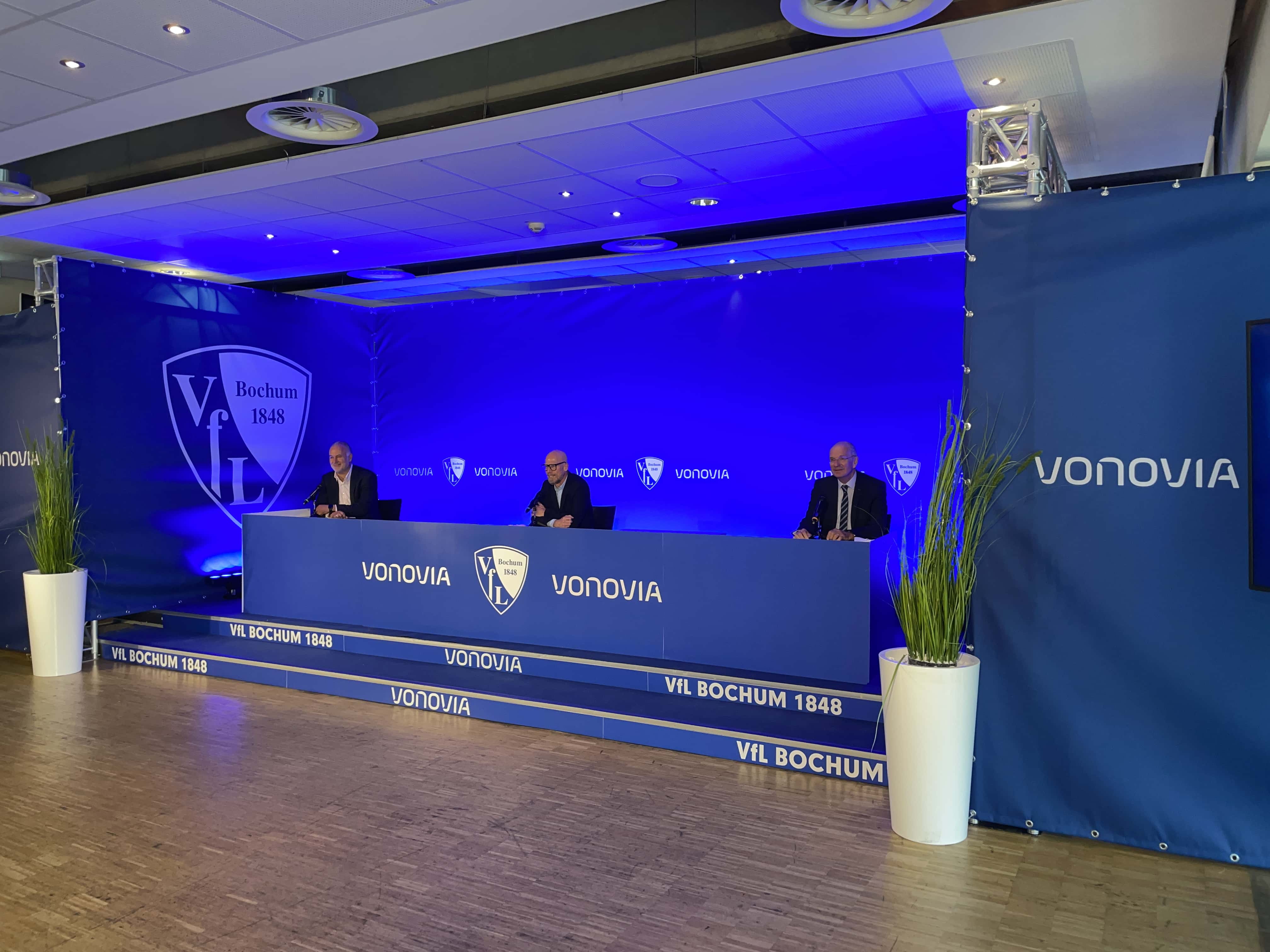 Pressekonferenz beim VfL Bochum mit dem neuen Hauptsponsor Vonovia