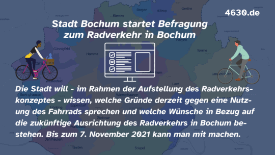 Stadt Bochum startet Befragung zum Radverkehr in Bochum