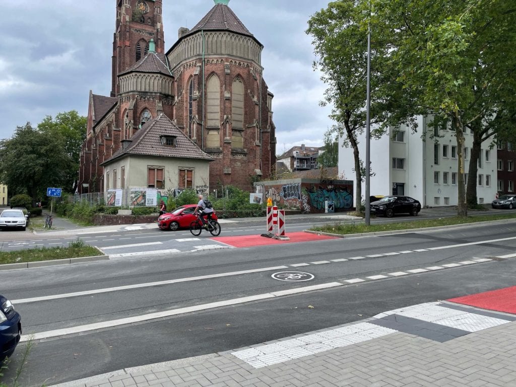 Übergang von der Bessemerstraße zum Radschnellweg RS1 Ruhr