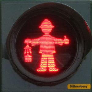 Ampelmännchen (in Kamp-Lintfort): rot