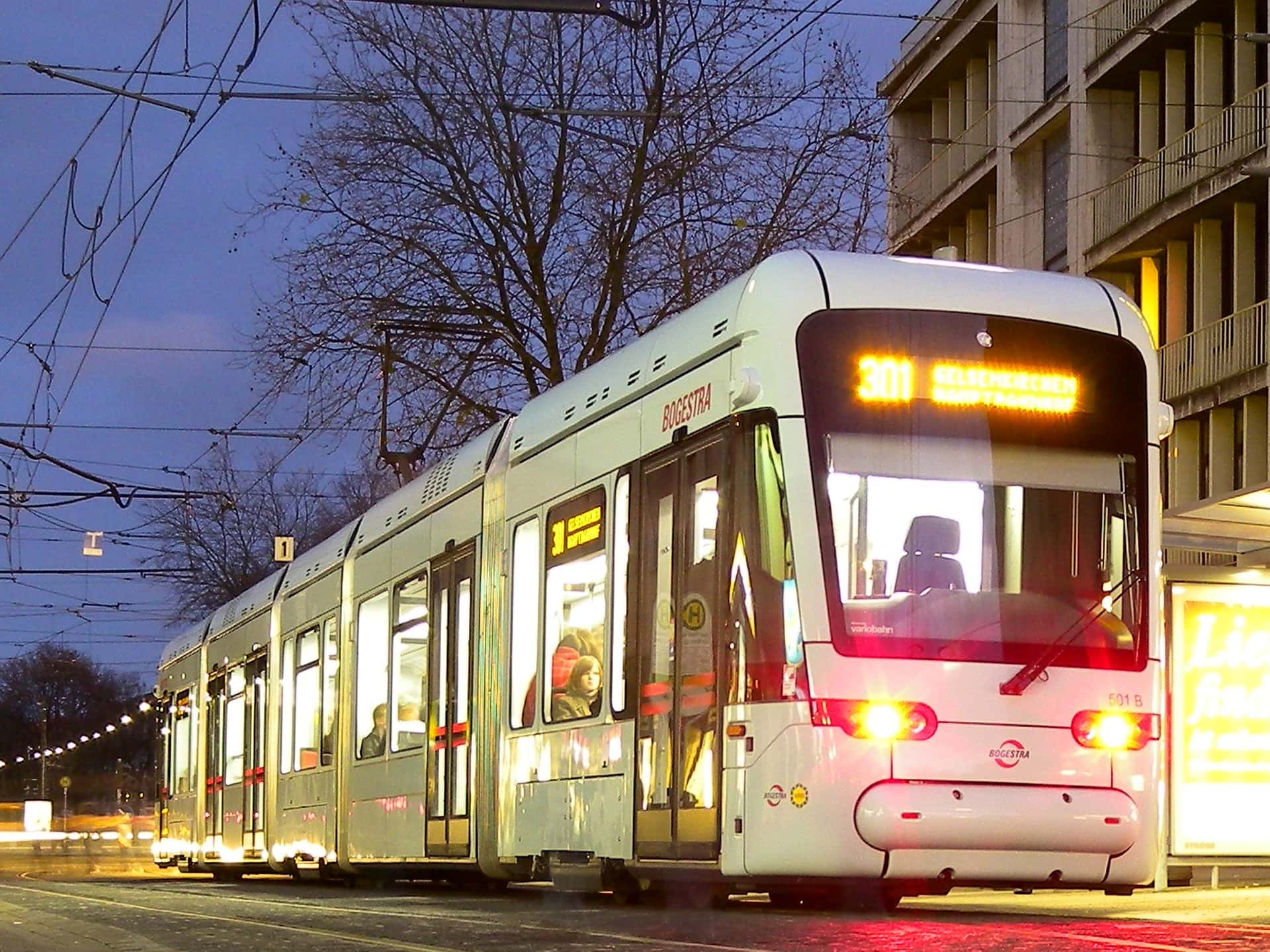 Bild einer Straßenbahn der Bogestra aus Bochum