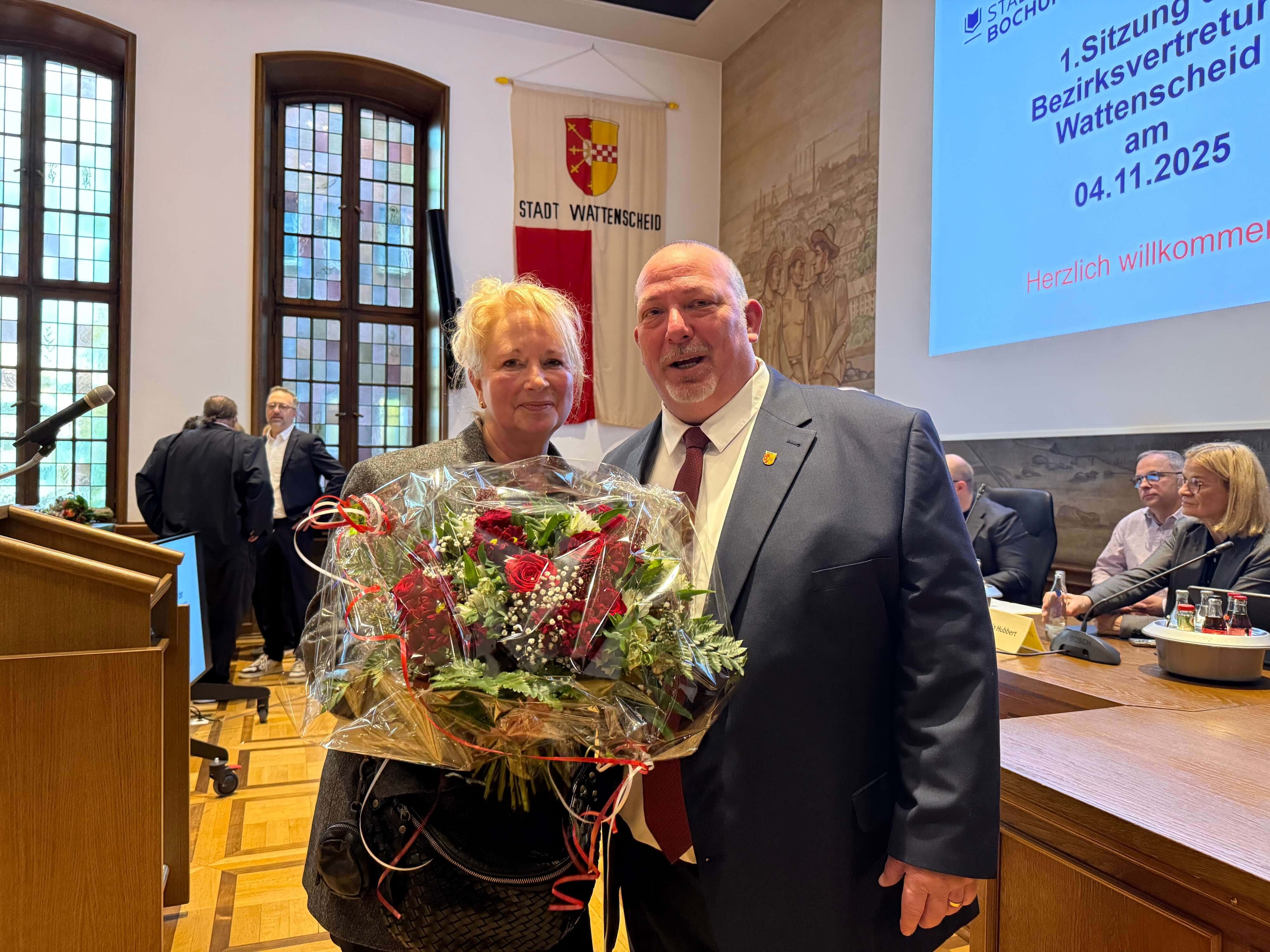 Holger Dünnebacke (und seine Frau) im Rathaus Wattenscheid