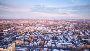 Winterliche Stadtansicht von Bochum