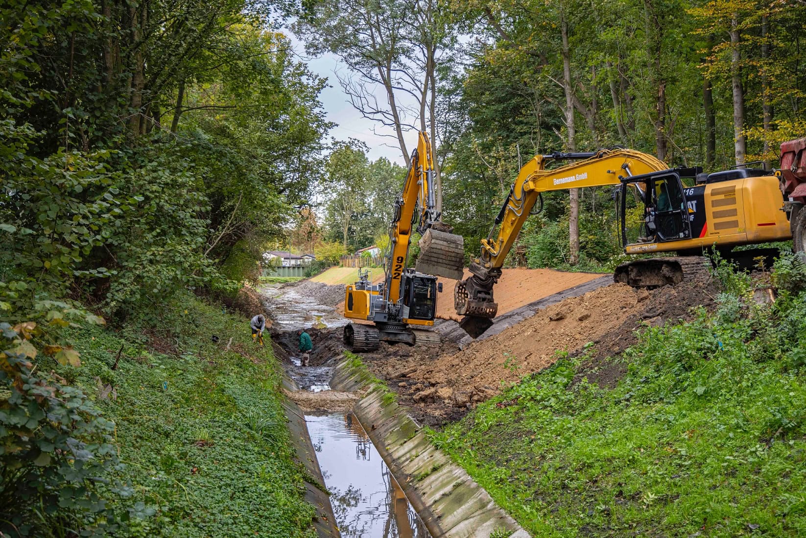 Wattenscheid Bach (2023): Entfernung der Betonprofile