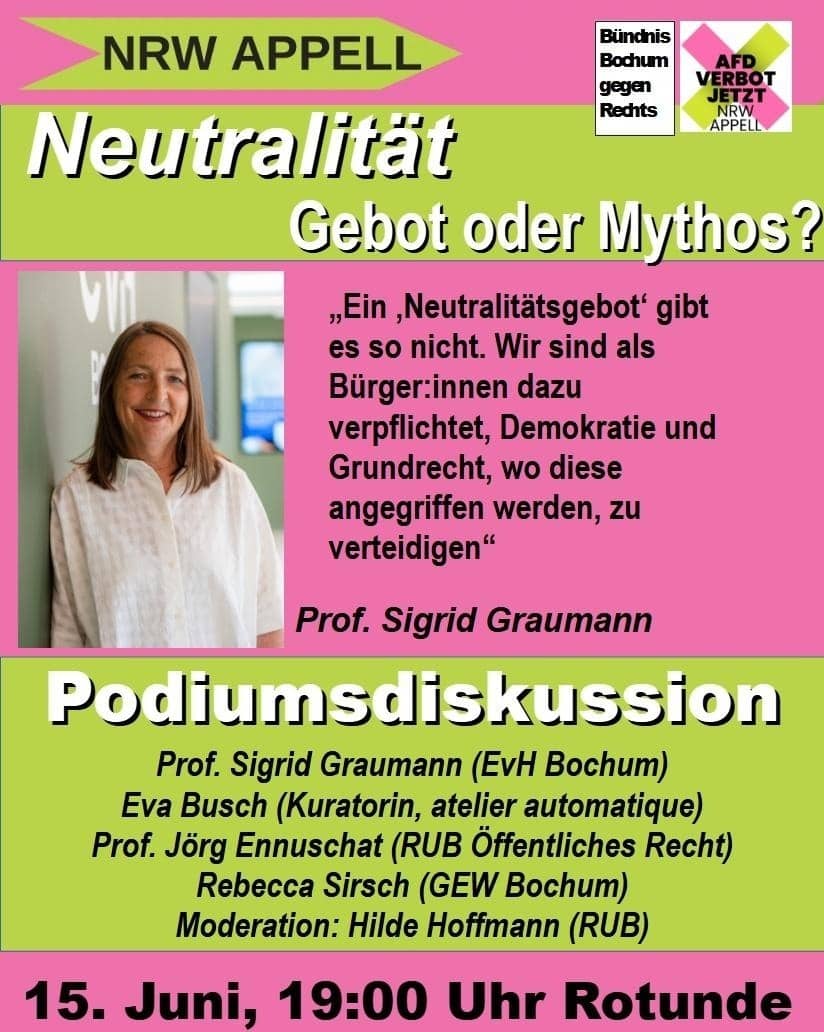 NRW Appell: Neutralit&auml;t - Gebot-oder Mythos?