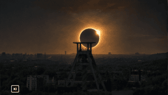 Sonnenfinsternis über Bochum (KI-generiert)